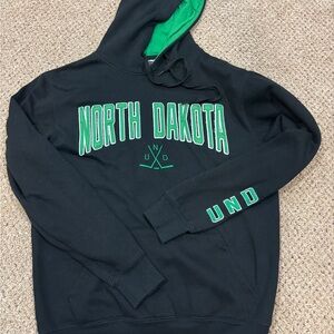 Stadium Athletics Black and Green North Dakota Hoodie